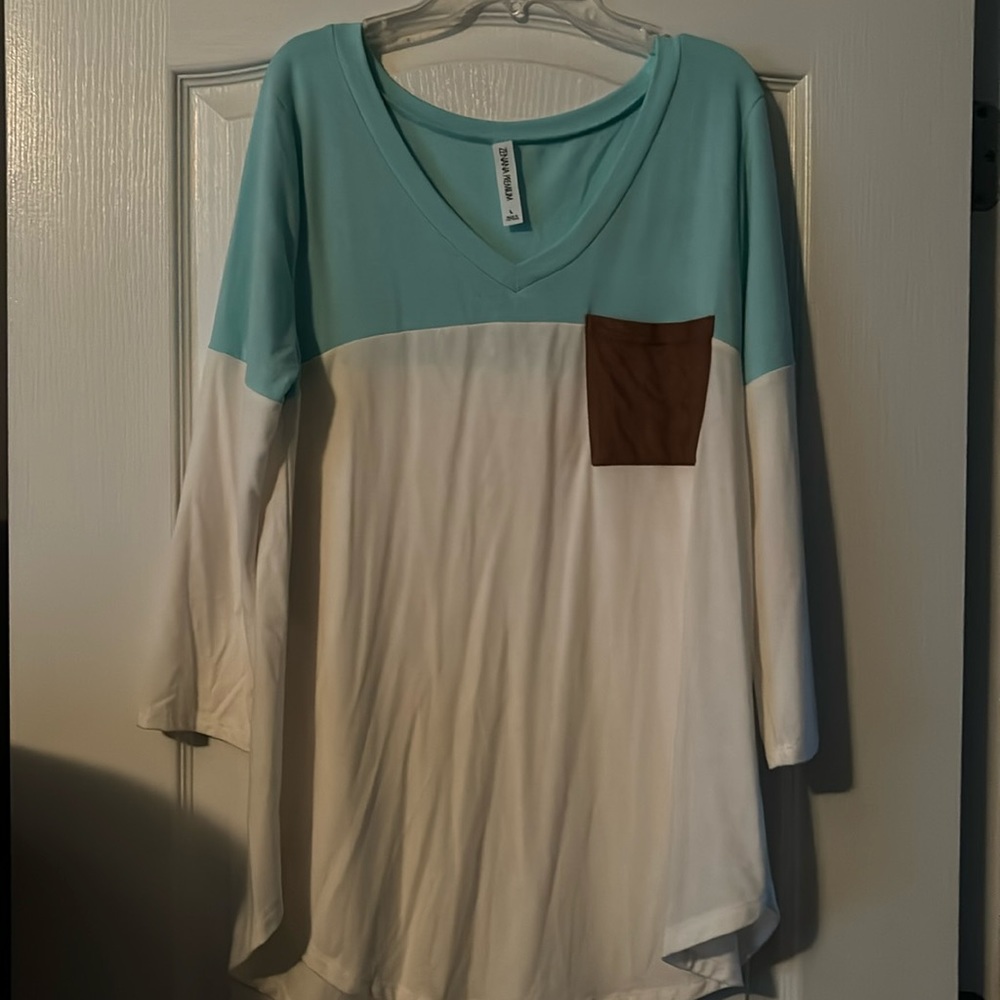Real and white tunic top